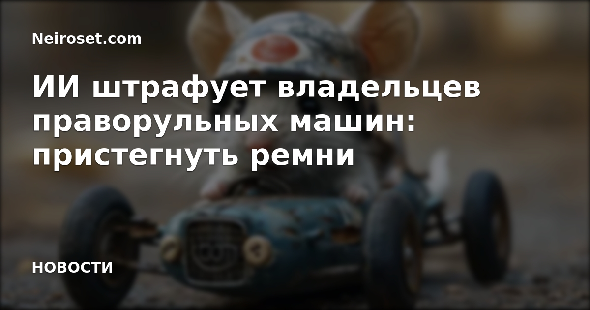 ИИ штрафует владельцев праворульных машин: пристегнуть ремни — сервис ...